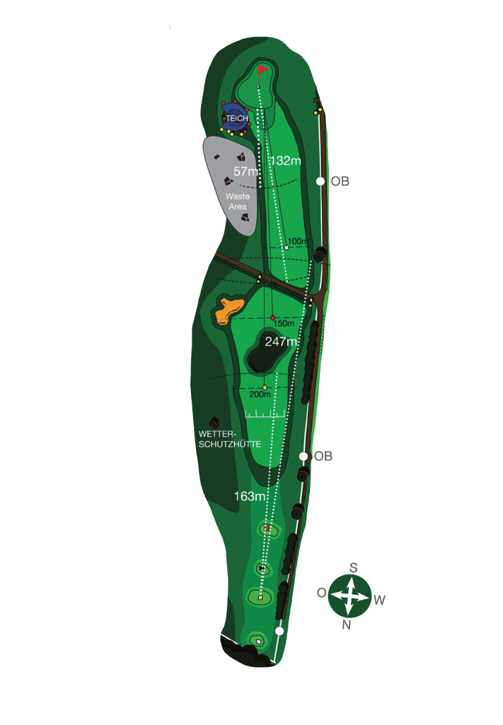 Golf-Club-Bayreuth e.V. Links-Course - Bahn 12, PAR 4, HCP 2