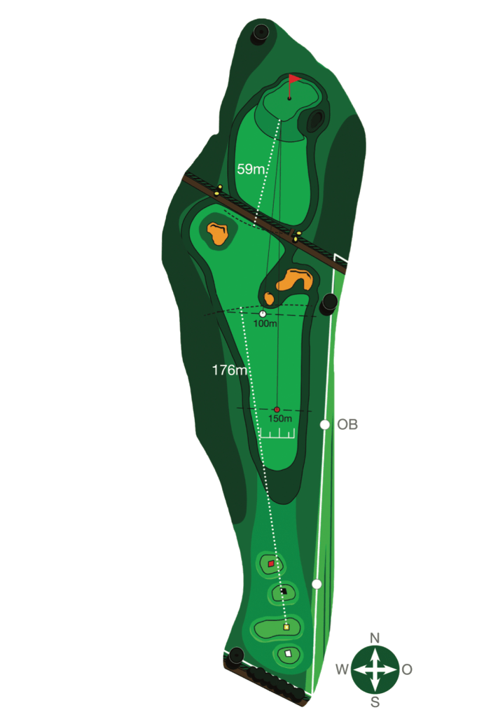 Golf-Club-Bayreuth e.V. Links-Course - Bahn 8, PAR 4, HCP 17